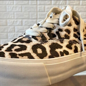 SeaVees platform leopard cowhide material